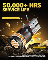 Vista 7 de AUXITO - Foco LED 194, amarillo ámbar, 168, 175, 2825, W5W, T10, kit de luces LED de repuesto sin error Canbus para interior de auto, cúpula