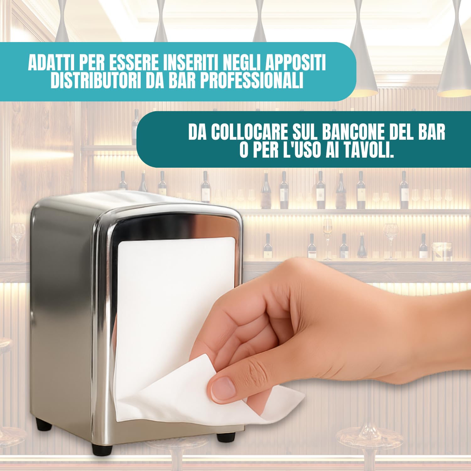 Palucart® 20000 Tovagliolini bar 17x17 per dispenser