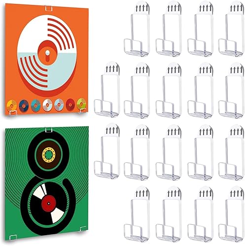 Miniatura 1 de Kalami Estante de exhibición de discos de vinilo con cinta adhesiva, 12 juegos, 36 piezas de acrílico transparente para álbum de música, soporte sin