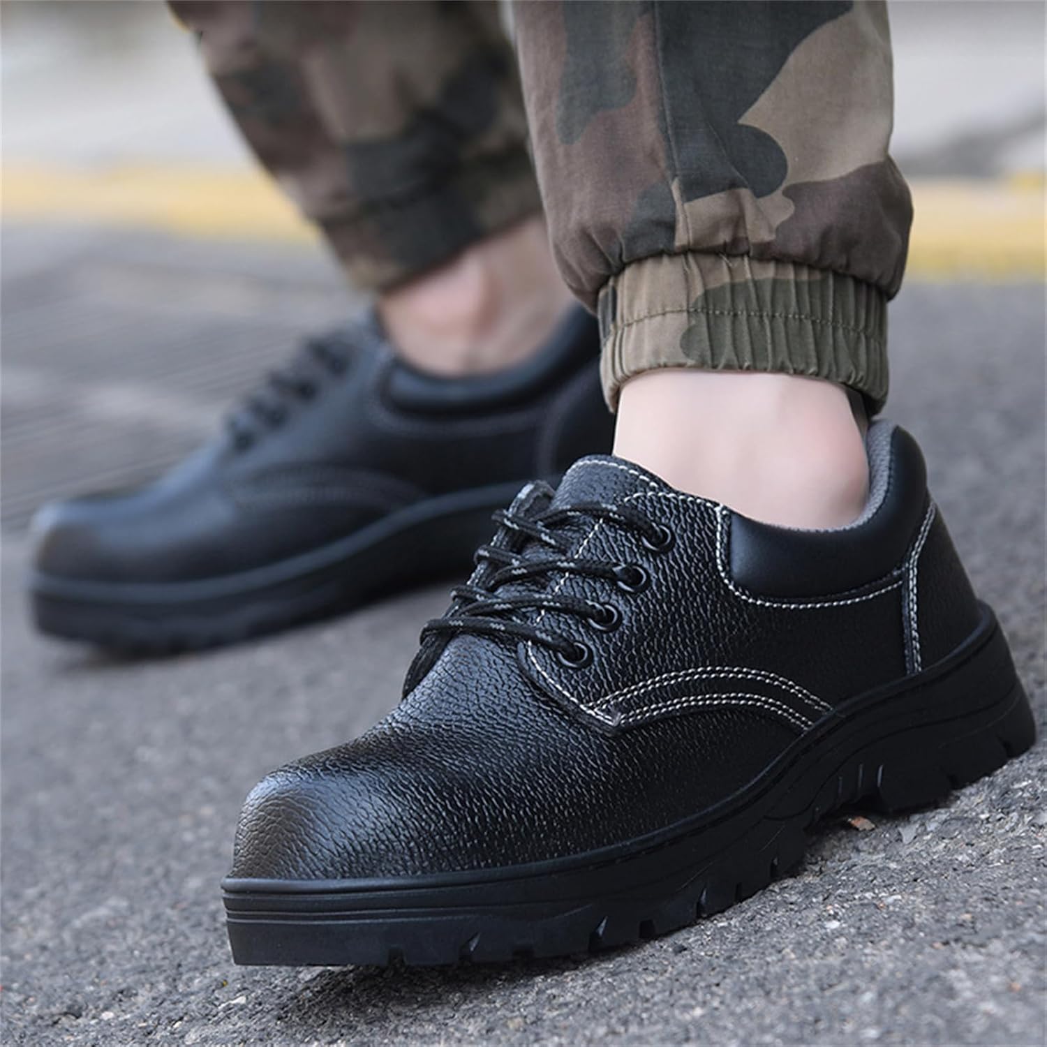 ＡＬＴＩＴＡＢ 鋼つま先靴男性用産業安全靴ロートップ滑り止め快適な構造不滅の作業靴,ブラック,10.5