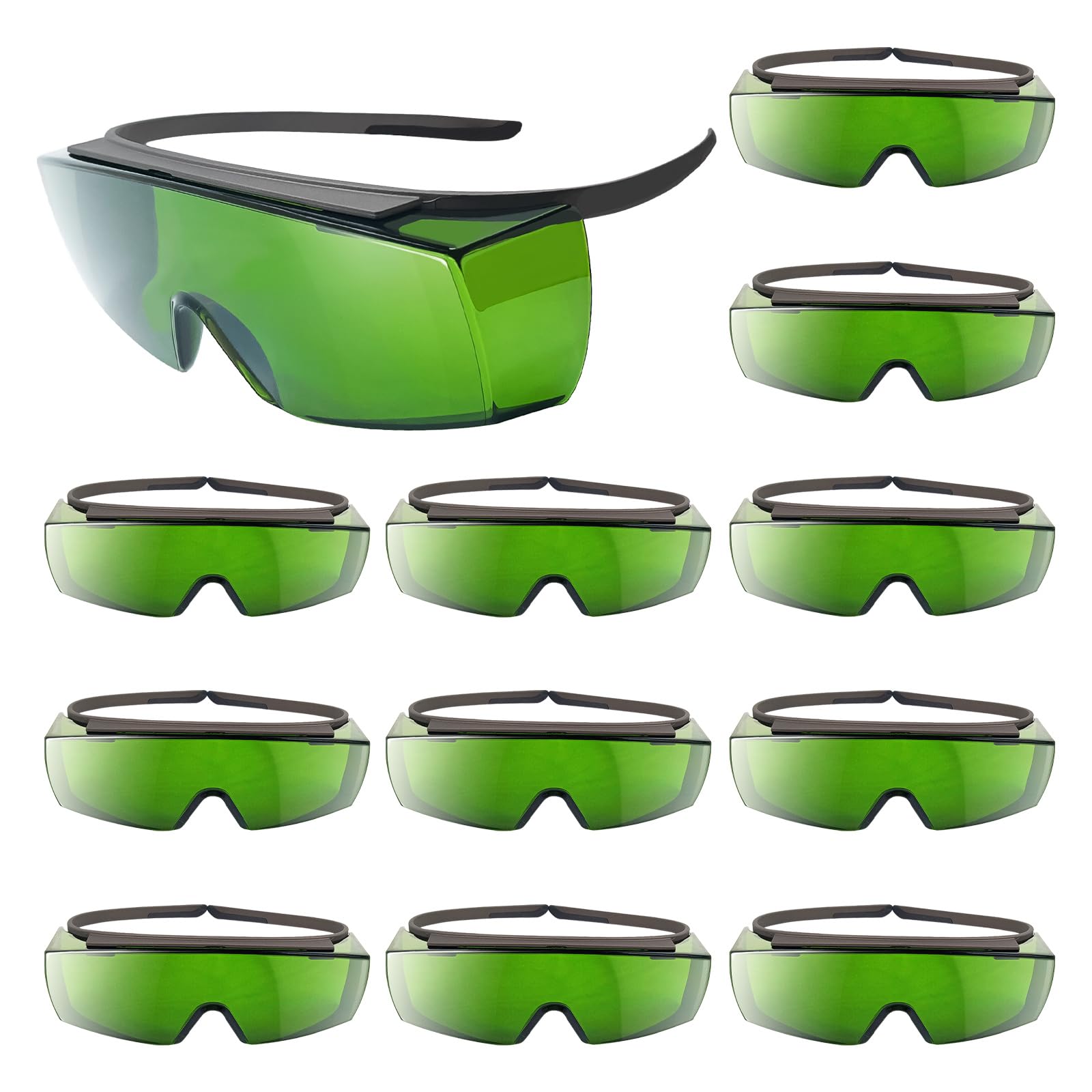 UpaClaire IPL 200nm-2000nm Goggles for Welding Laser Hair Removal Engraving Laser Safety Glasses Outer Cover 12Pcs