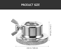 Vista 2 de VOSAREA 2 tuercas hexagonales de doble bloqueo para levantamiento de pesas, abrazaderas de tornillo de hierro antideslizantes para mancuernas