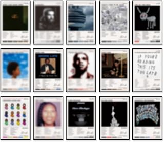 15 Pcs 8x12 inch Album Cover Posters Paper Prints Unframed, Music Posters Wall Art Collage Kit for Room Decor