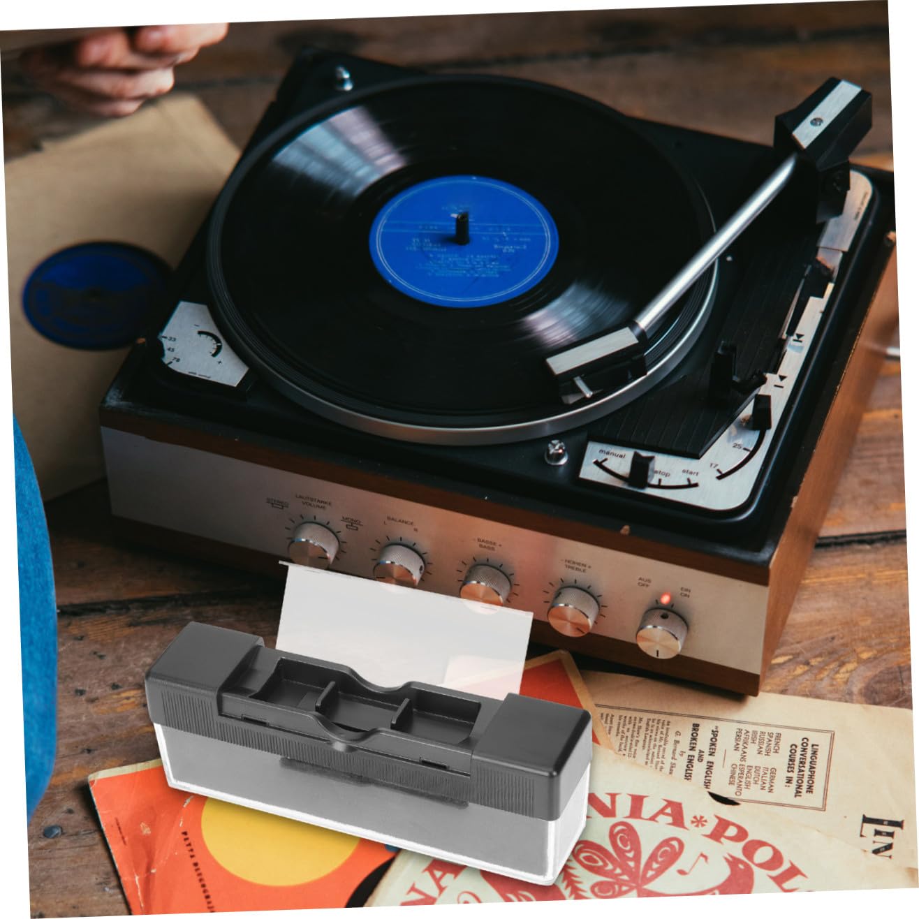 HOMSFOU 3 Set Completi Per La Pulizia Del Giradischi Spazzola Antipolvere E Macchina Per La Pulizia Dei in Vinile Per Un Uso Sicuro