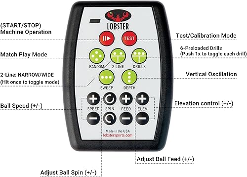 Miniatura 23 de Elite - Máquina de pelotas de tenis - Lanzador automático de pelotas de tenis portátil para entrenamiento y práctica - Taladros preprogramados