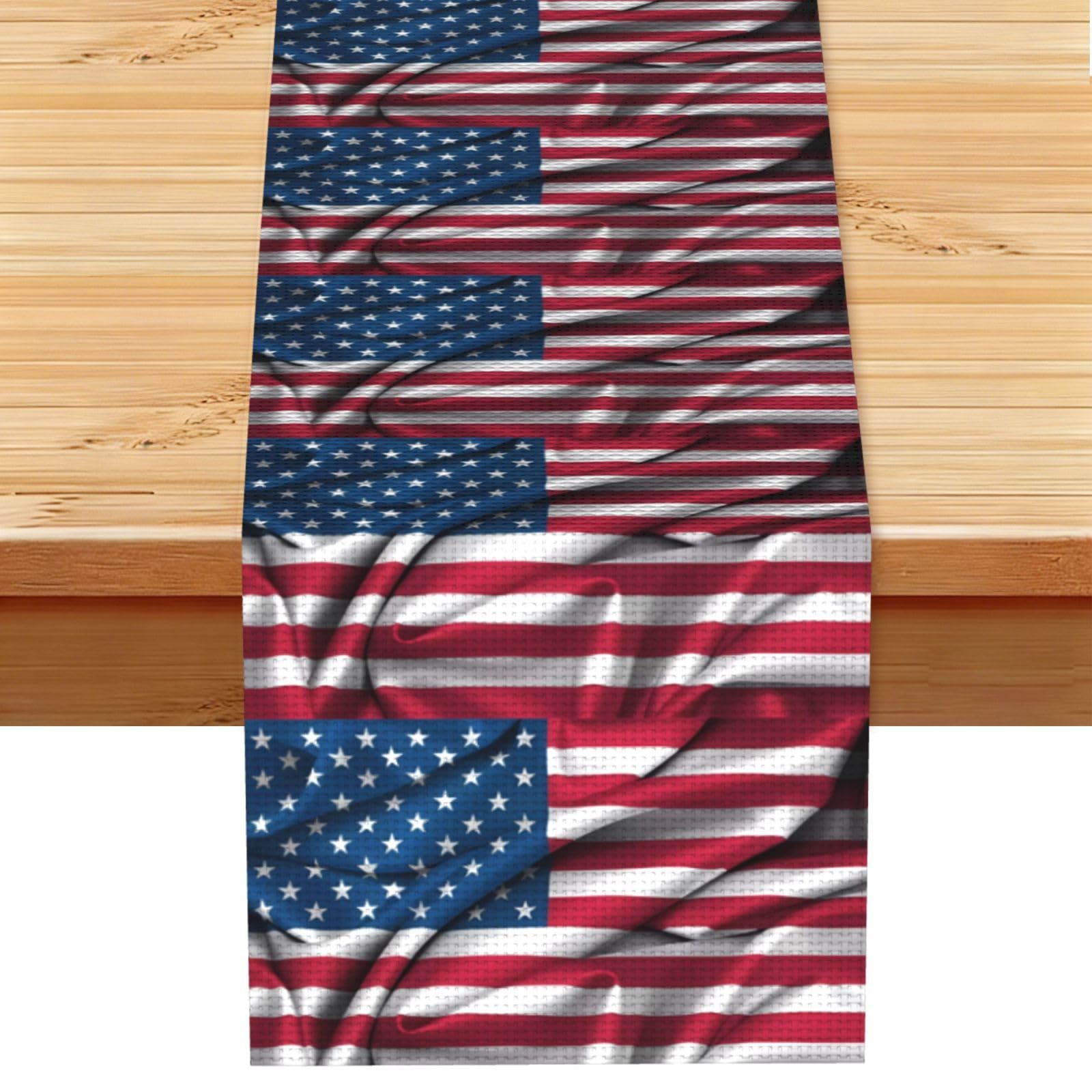 American Flag Table Runner 13x72 Inch Dining Decor