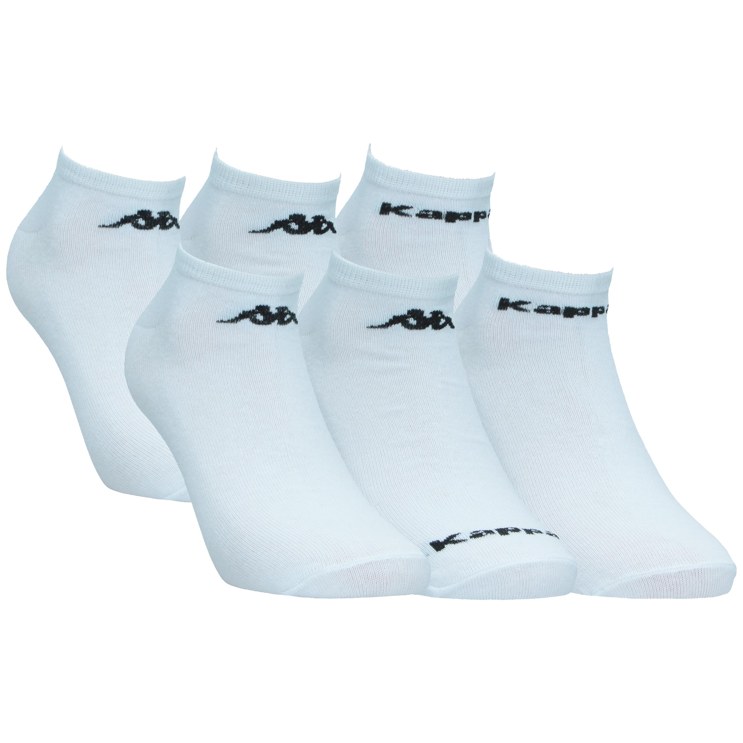 Kappa Men's White 6 Pairs Of Sports Socks, Ankle High, Cotton, 39-42