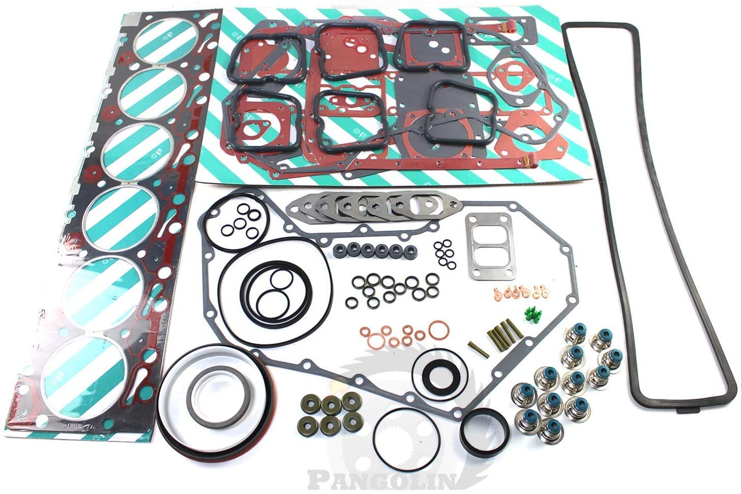 PANGOLIN 12V 6B 6BT 6BTA 5.9L Engine Gasket Kit for Cummins 6B5.9 QSB5.9 CM550 ISB Engine for Dodge Ram Pickup 1989-1998, Replace OE 3921394 4089649 3802025