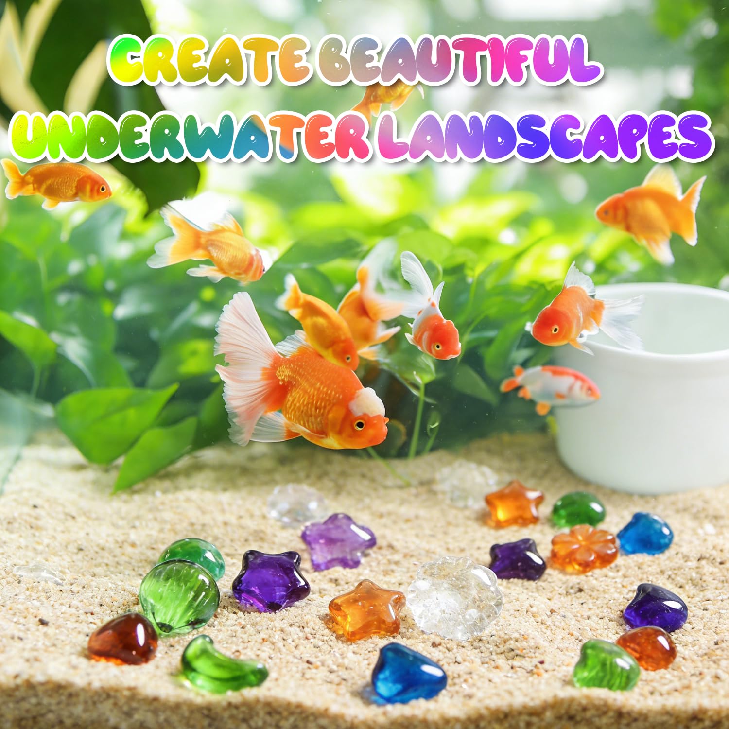 Billes Pierres Précieuses Décoratives 450g pour Aquarium Vases Bricolage Cadeaux