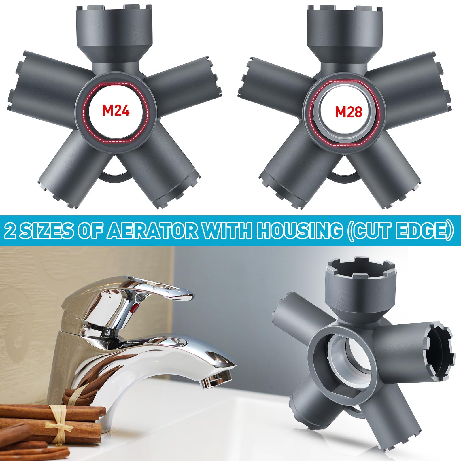 Snapklik.com : Enhon 10 In 1 Kitchen Sink Aerators Faucet Aerator ...