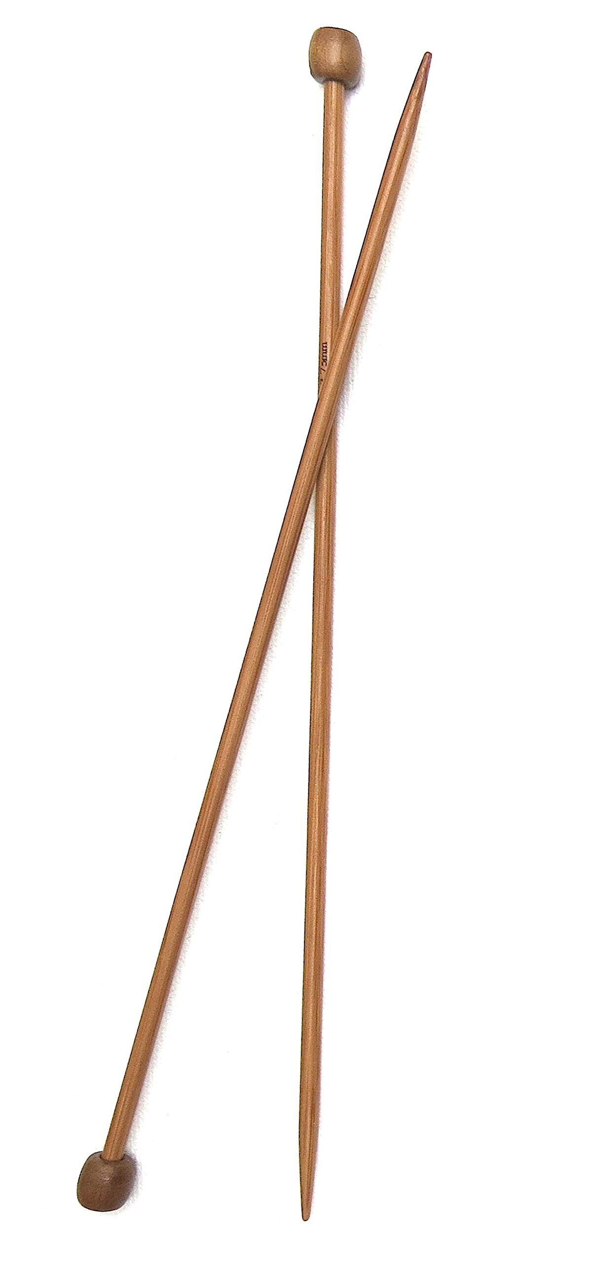 Adf Tm Carbonized One Pair 9'' (23Cm) X 3.75Mm Single Pointed Bamboo Knitting Needles