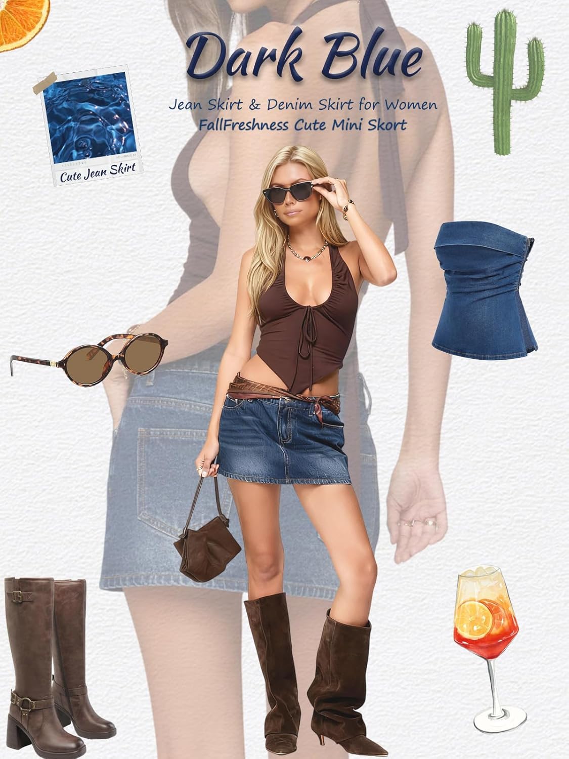 Danysu Stretchy Mini Skorts Low Waist Skirt with Shorts Side Slit 2026 Sports Daily Going Out Outfits