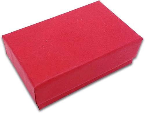 Miniatura 9 de TheDisplayGuys - Paquete de 100 cajas de regalo de papel de cartón relleno de algodón #21, color rojo mate (2 58 x 1 58 x 1 pulgadas), metal, papel