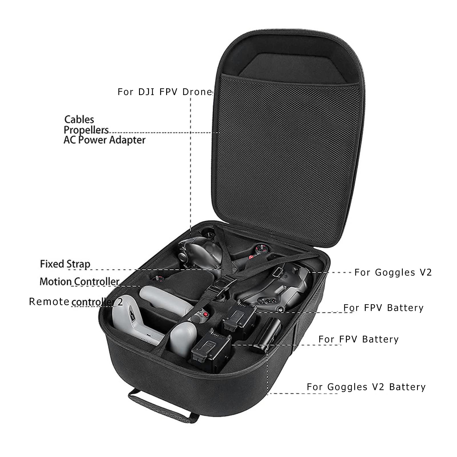 Cocoarm Torba na Drona dla DJI, EVA Twarda Skorupa (BLACK)