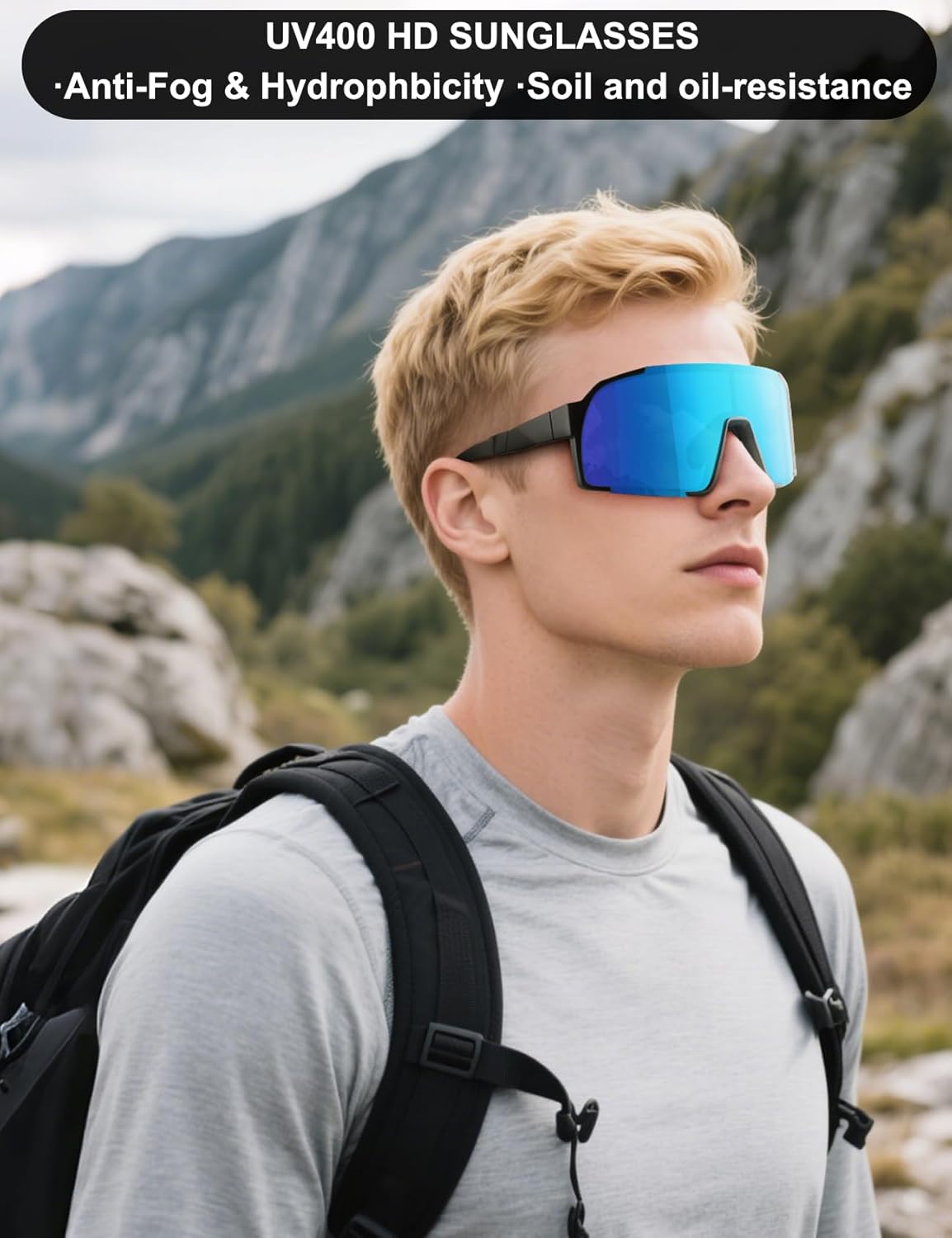 BangLong Cycling Sunglasses for Men Women, UV400 Protection Sports Sun Glasses for Baseball Running Bike Cycling Driving - Image 6