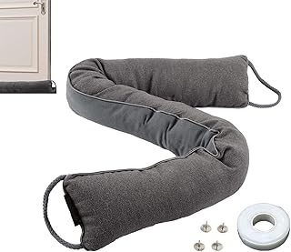 Universal 36.6 Inch Door Draft Stopper (Grey) Weighted Door Draft Blocker for Energy Efficiency, Stops Noise & Drafts Under Front/Interior Doors, Weatherproof Insulation Strip for All Seasons