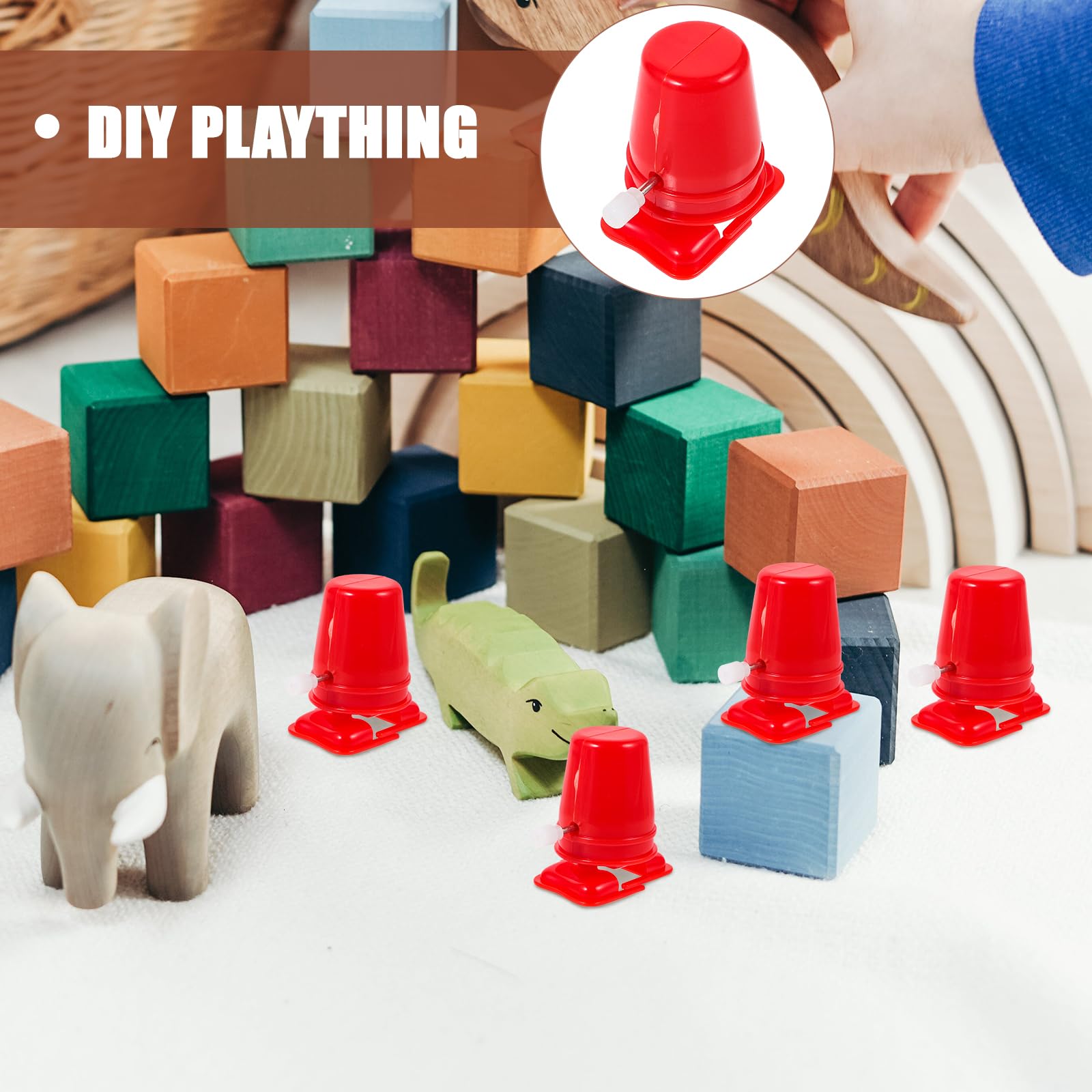 5 Mécanismes à Remontage Pour Jouets Ou Artisanat - Moteurs Miniatures Colorés, Pour Projets Créatifs DIY