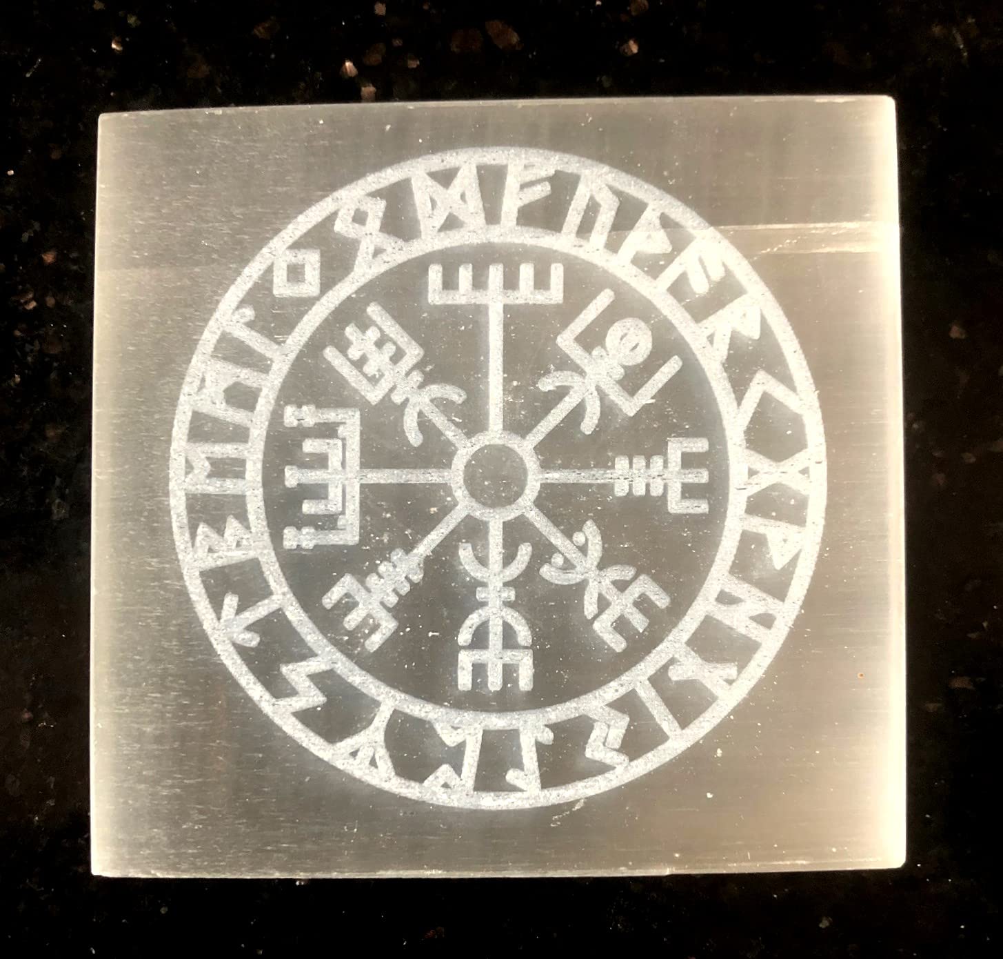 crystalmiracle SELENITE CHARGING REIKI PLATE CRYSTAL HEALING GEMSTONE PEACE MEDITATION WELLNESS