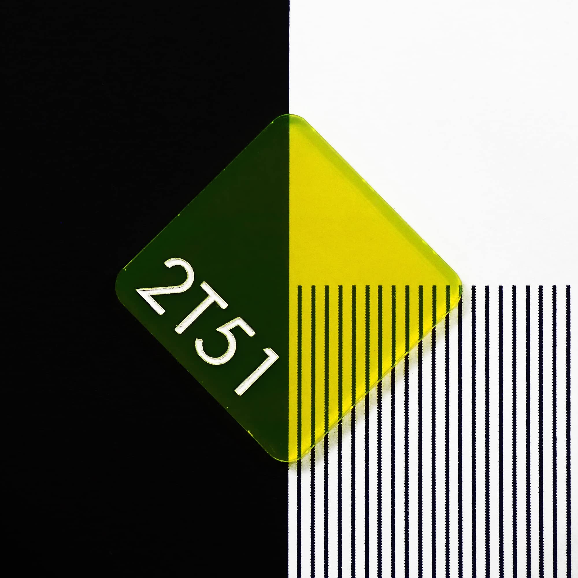 Perspex 2T51 Fluorescent Helios Yellow Cast Acrylic Sheet - 300x250x3mm