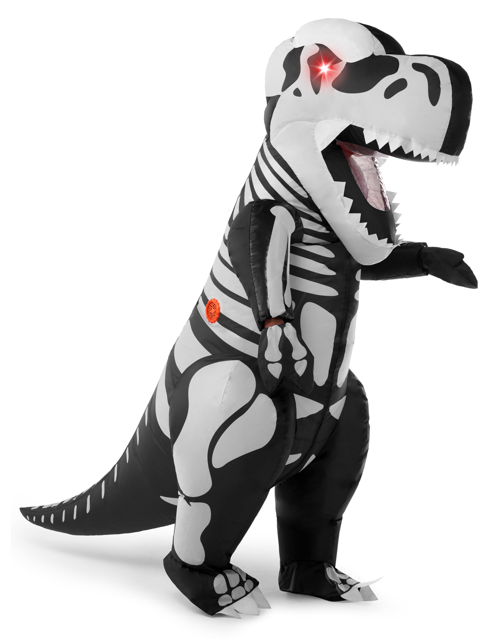 Spooktacular Creations inflable de Halloween de disfraces de esqueleto de dinosaurio de cuerpo entero T-Rex inflable de disfraces - Adulto Unisex de un tamaño