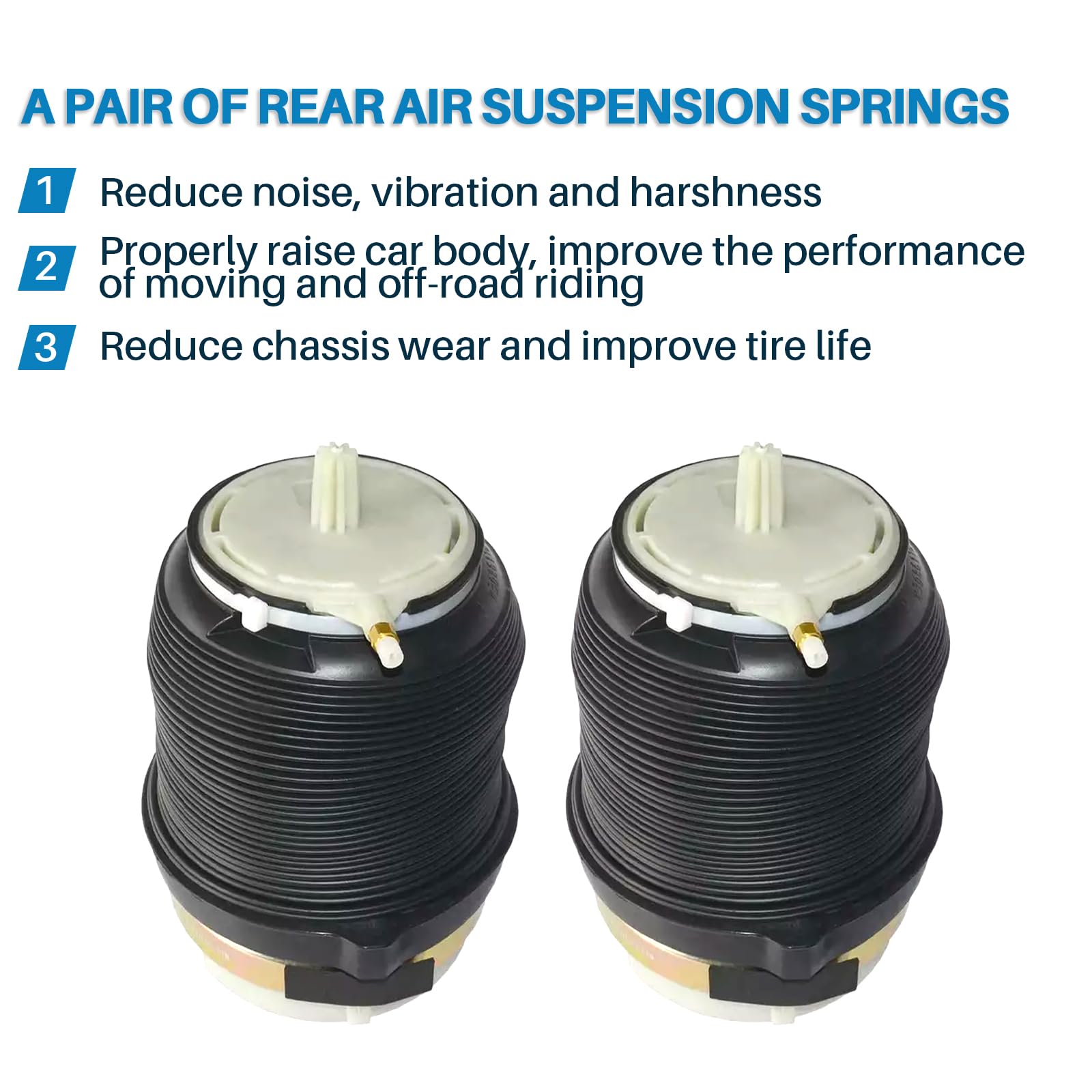 Coppia di sospensioni pneumatiche per asse posteriore compatibile con A6 4F2 C6 Avant 4F5 Allroad 4FH 2.0L-5.2L 2004-2011, ricambio per 4J4000A 4F0616001J01