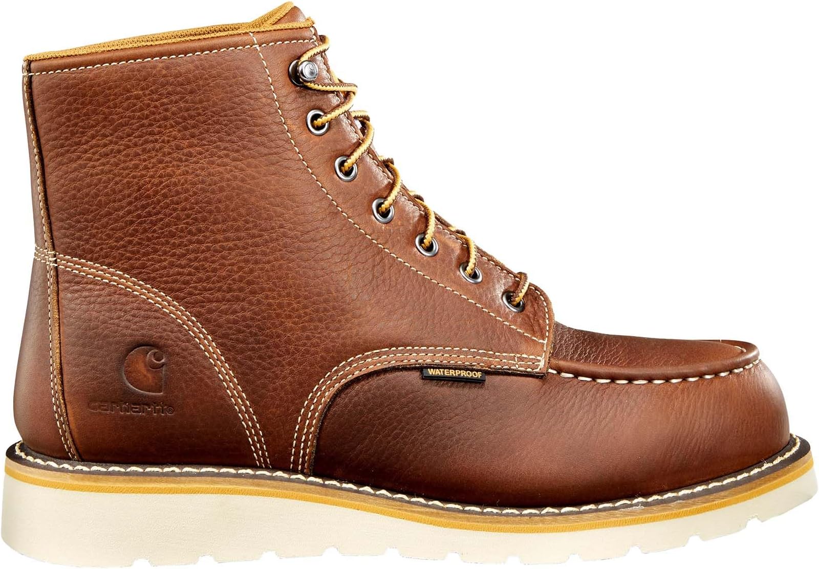 Men's Waterproof 6" Moc Steel Toe Wedge Work Boot