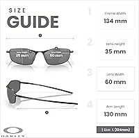 Vista 4 de Oakley Whisker OO4141 - Lentes de sol ovalados para hombre + correa de accesorio + paquete con kit de cuidado iWear de diseñador