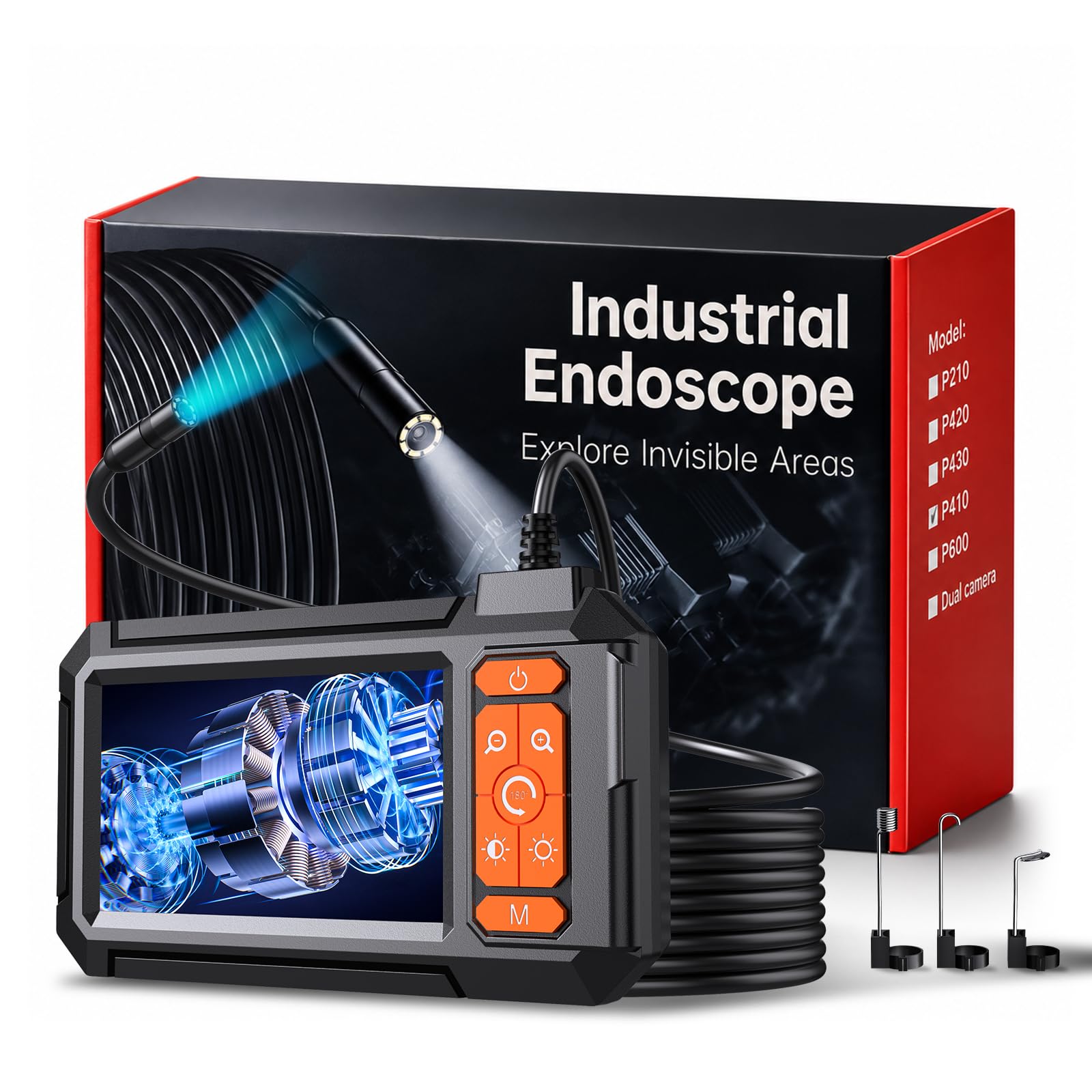 32.8-Foot Flexible Cable Endoscope Camera with Light Source, Snake Camera, Industrial Endoscope Tool, Suitable for Automotive and Mechanical Repairs, as Well as Sewer Cleaning and Inspection — Amazon image 7
