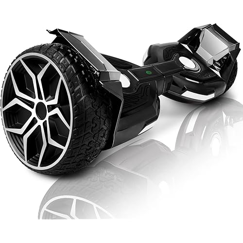8.5” All Terrain Hover Board, Off Road Self Balancing Scooter with Bluetooth and LED Lights, UL2272 Safety Certified (Black)