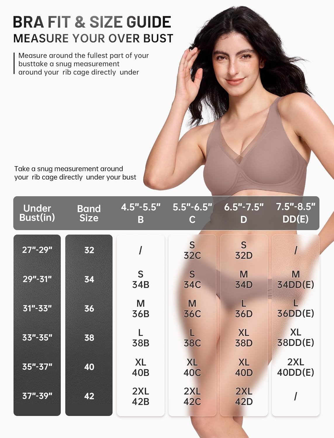 Deep V Wireless Jelly Bras for Women No Underwire Seamless Push Up Comfortable Tshirt Bralettes Everyday Bra - Image 6