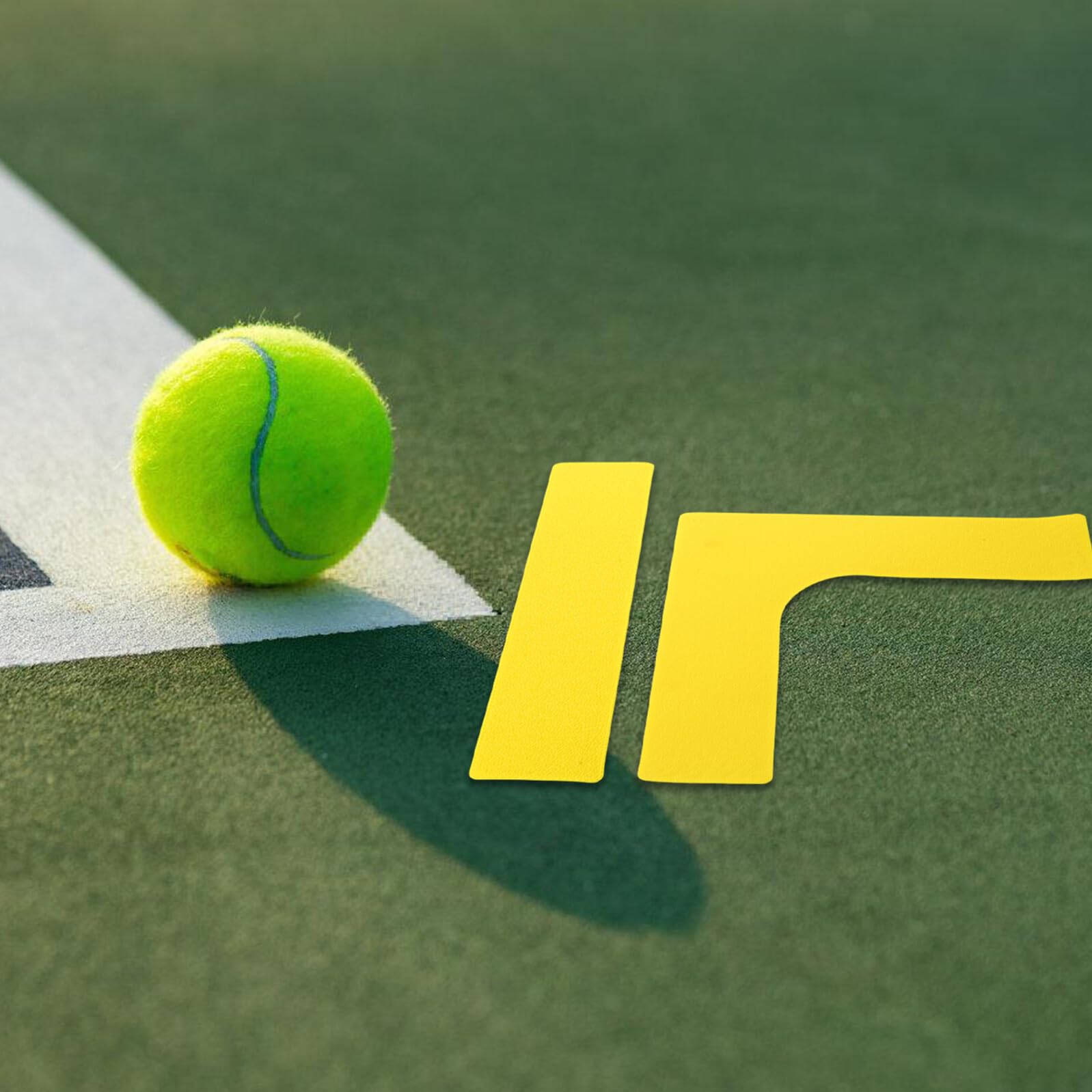 YARNOW Kit Linee Campo da Pickleball Portatile Giallo, Marcatore per Allenamento Tennis e Badminton, Set Marcatura Resistente ai Raggi UV per Uso Esterno in Palestra e Parco