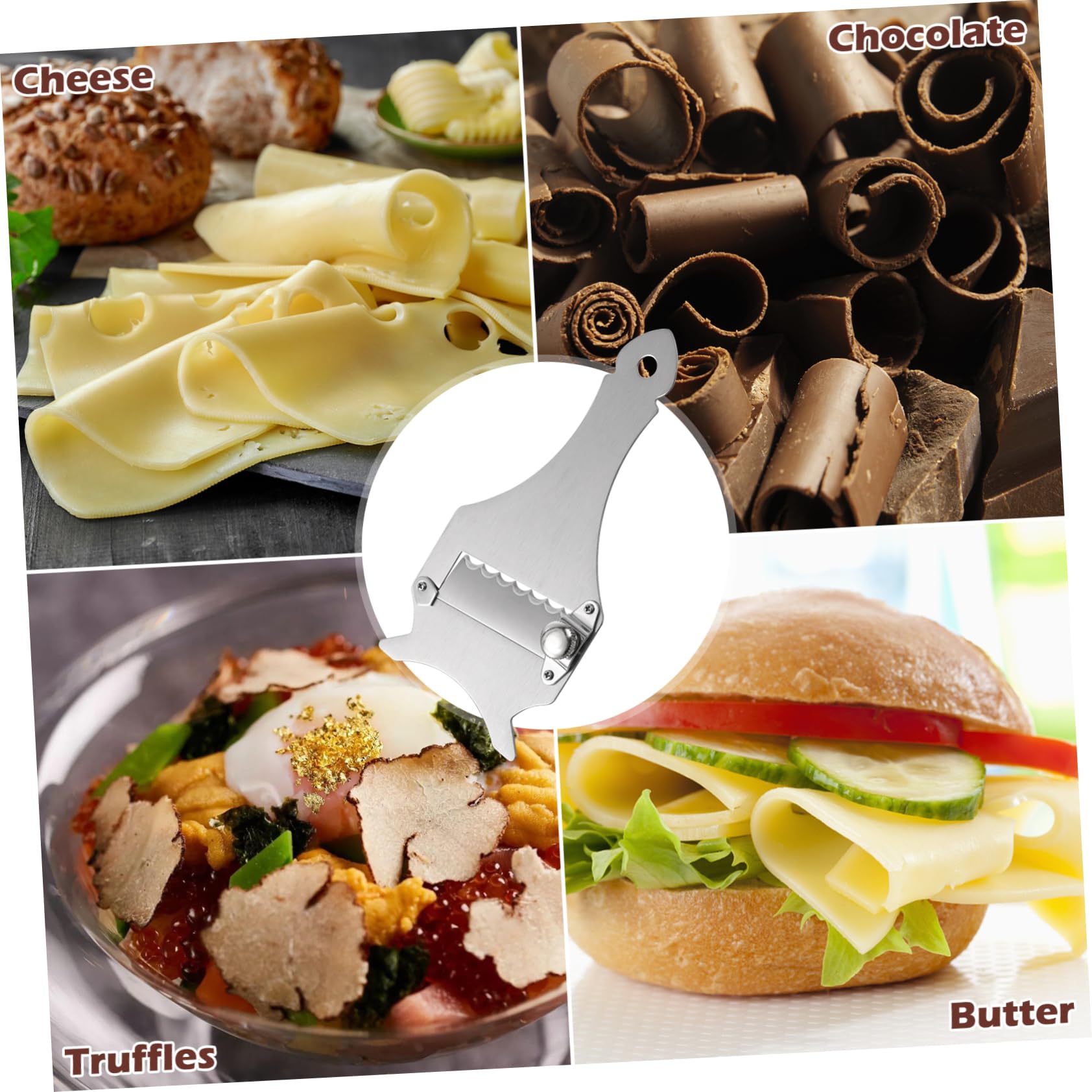 Pelapatate per Tartufo Cioccolato in Acciaio Inox, Portatile