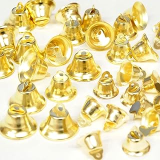 MYmama 手芸用パーツ ミニ クリスマスベル アクセサリーパーツ スチール製 鈴 ホビー 手芸用品 (【小】15個入)