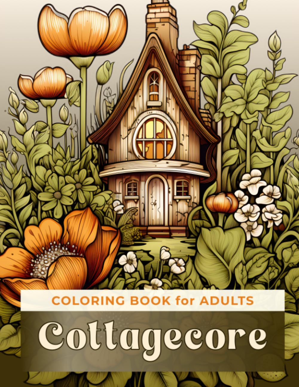 Cottagecore Coloring Book for Adults with Aesthetic Relaxing Scenes: Inspired by Cozy Cottages | Gardens Full of Flowers | Country Landscapes | Wild Animals | Mushrooms and more