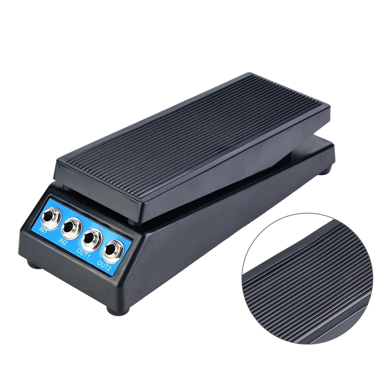 Tissting Gitarren Stereo-Volumen-Pedal DF1511A Dualer Ein- und Ausgang Kunststoff Metall Präzisionskontrolle