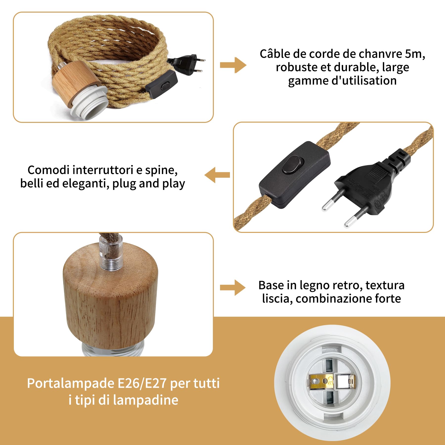 Portalampada Con Spina Al Miglior Prezzo | Leroy Merlin - Foto 7