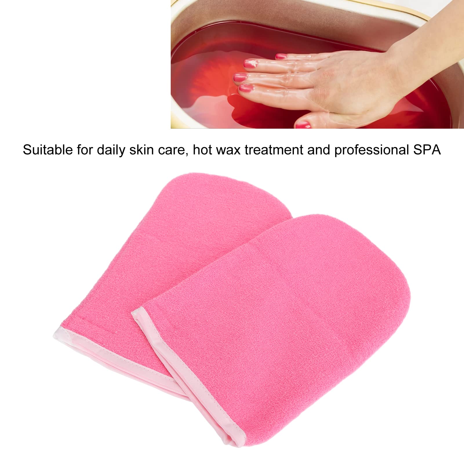 Guanti di Paraffina, 2 Pezzi Guanti da Bagno di Paraffina Guanti di Paraffina Guanti per Mani Guanti Riutilizzabili SPA per Terapia del Calore Guanti Isolati, Guanti per Mani Trattamento di Terapia Te