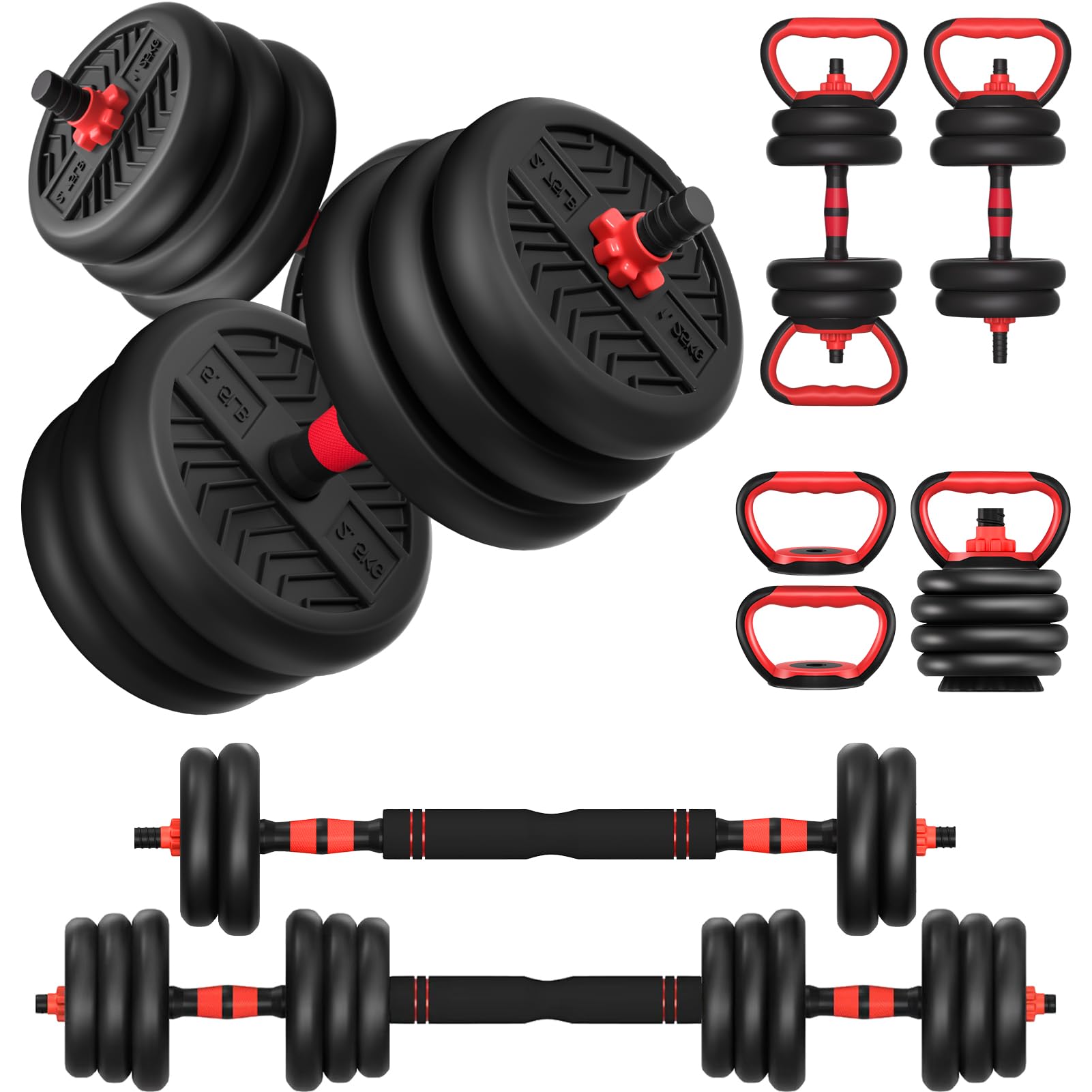 可変式 ダンベル ① 26kg ADJUSTABLE DUMBBELL Adjustable Weights Dumbbells Set, Free Weights Workout Equipment