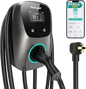 NexCyber Level 2 Electric Vehicle (EV) Charger, 48 Amp/11.5kW, J1772 Connector, 240V, APP Control, Energy Star Certified