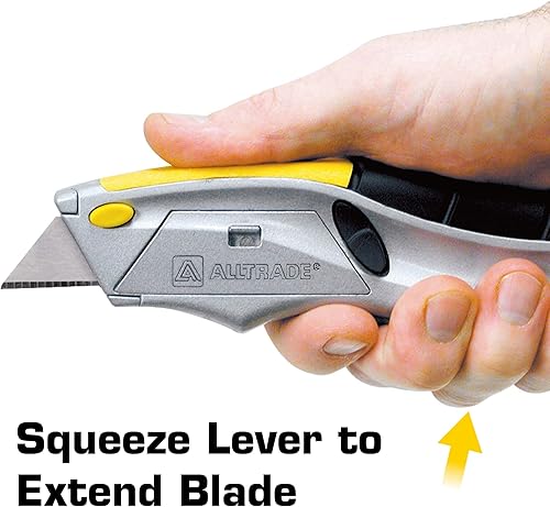 Miniatura 3 de Alltrade 150003 - Cuchillo utilitario para apretar, apriete automático, 6 cuchillas resistentes con almacenamiento, cuchillos de caja, embalaje de