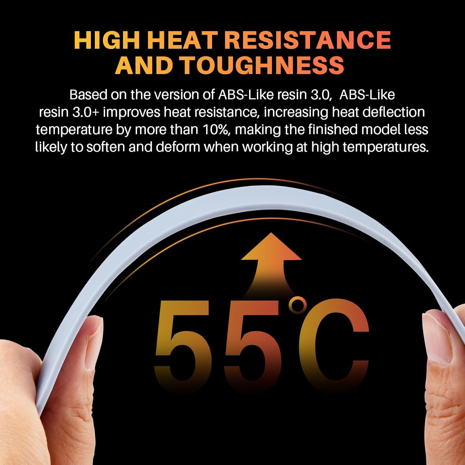 ELEGOO ABS-Like Resin 3.0+, Upgraded 3D Printer Photopolymer Resin, Higher Heat-Resistance Fast Curing High Precision Non-Brittle, Translucent 1000g