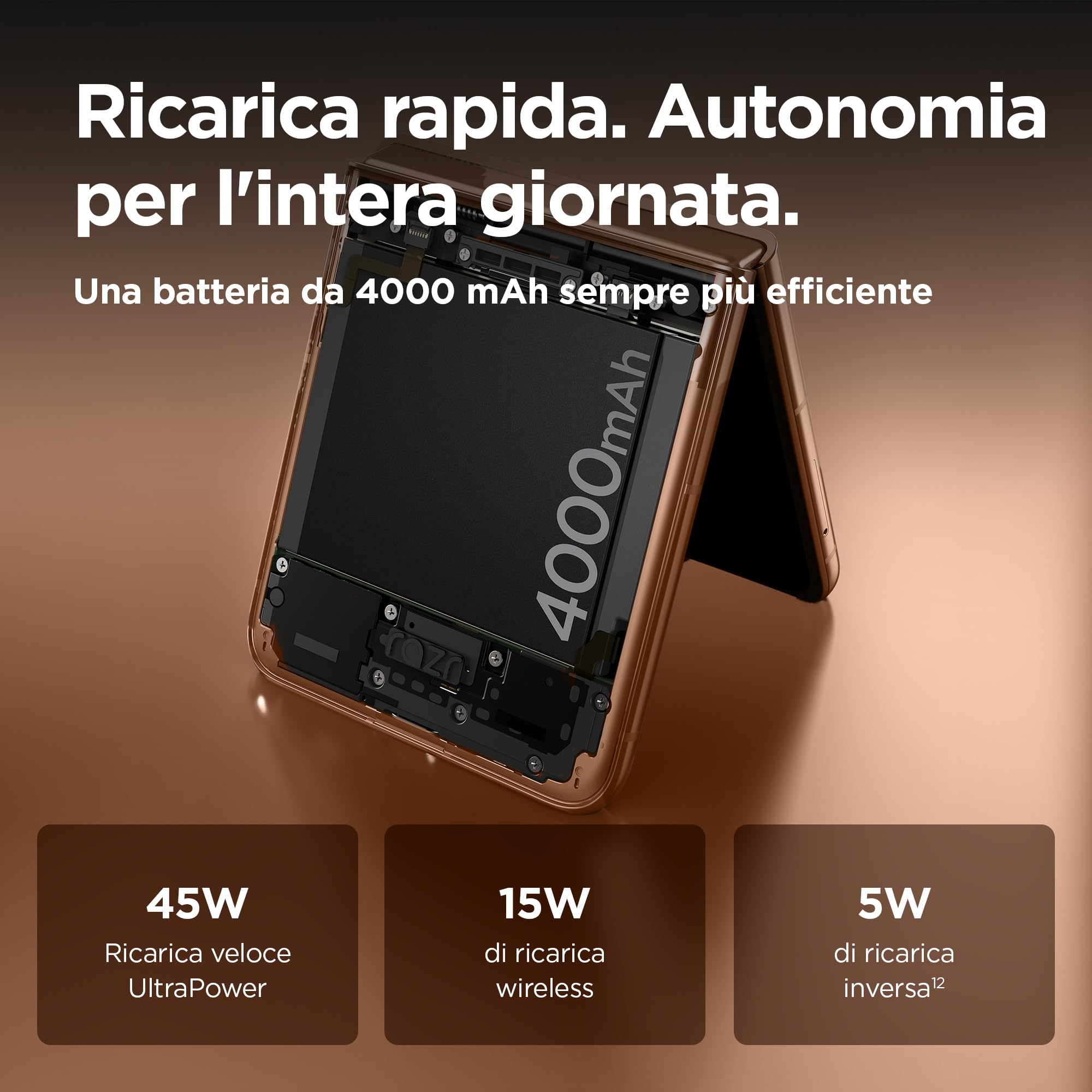 Motorola Razr 50 Ultra (12/512 GB, AI, display esterno 4.0’’ pOLED, interno 6.9" pOLED, 50+50MP, IPX8, Qualcomm Snapdragon 8s Gen 3, 4000mAh, 45W, wireless 15W, 5G, Dual SIM, Android 14), Peach Fuzz