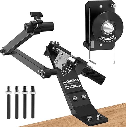 Lawn Mower Blade Sharpener & Lawn Mower Blade Balancer, 15°-45°