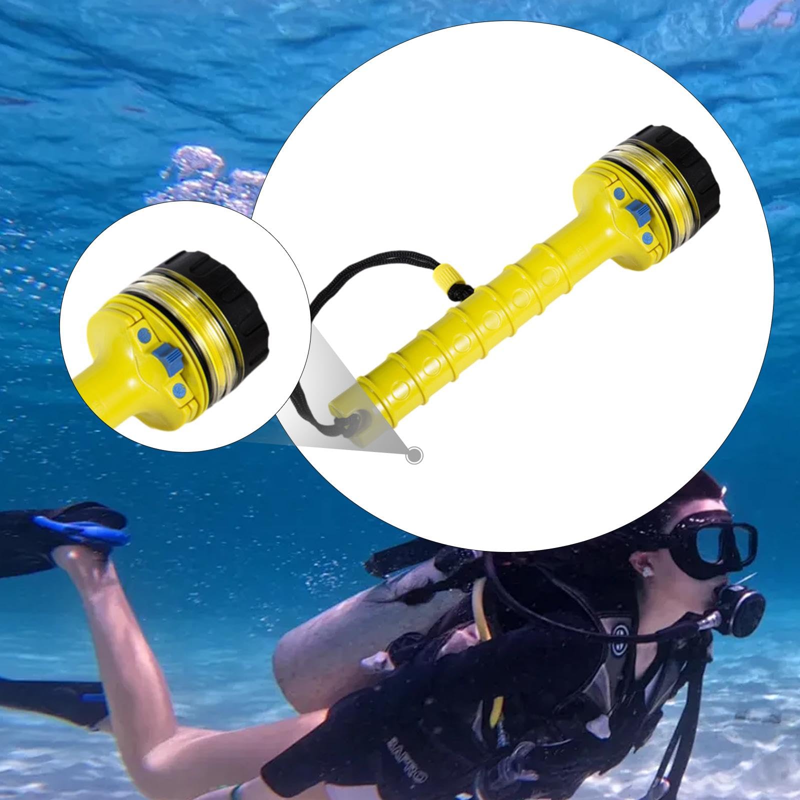 predolo Linterna Buceo, luz subacuática Brillante Emergencia para, Camping, Escalada, Snorkel, luz Exterior, Linterna Buceo