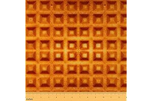 jejeloiu Waffle Upholstery Fabric by The Yard, Yummy Afternoon Snack Pattern