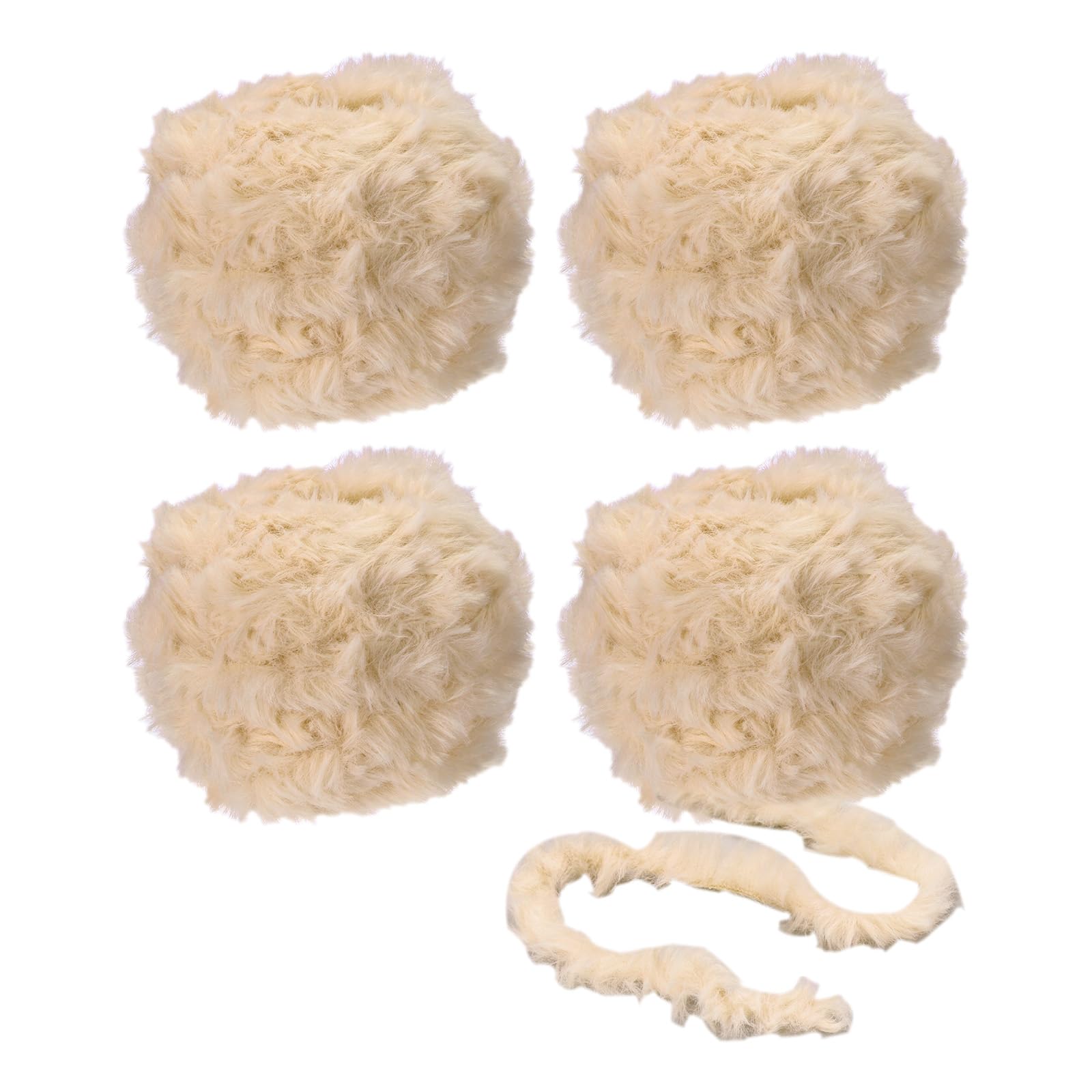 PATIKIL 35yds Faux Fur Yarn, 4 Skeins Fuzzy Yarn