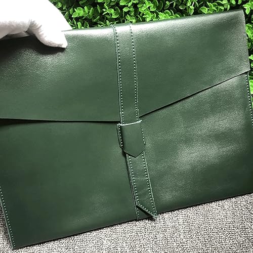 Miniatura 8 de Carpeta de archivos de cuero para documentos, bolsa de cuero hecha a mano para almacenamiento de datos, organizador de archivos (color A A)