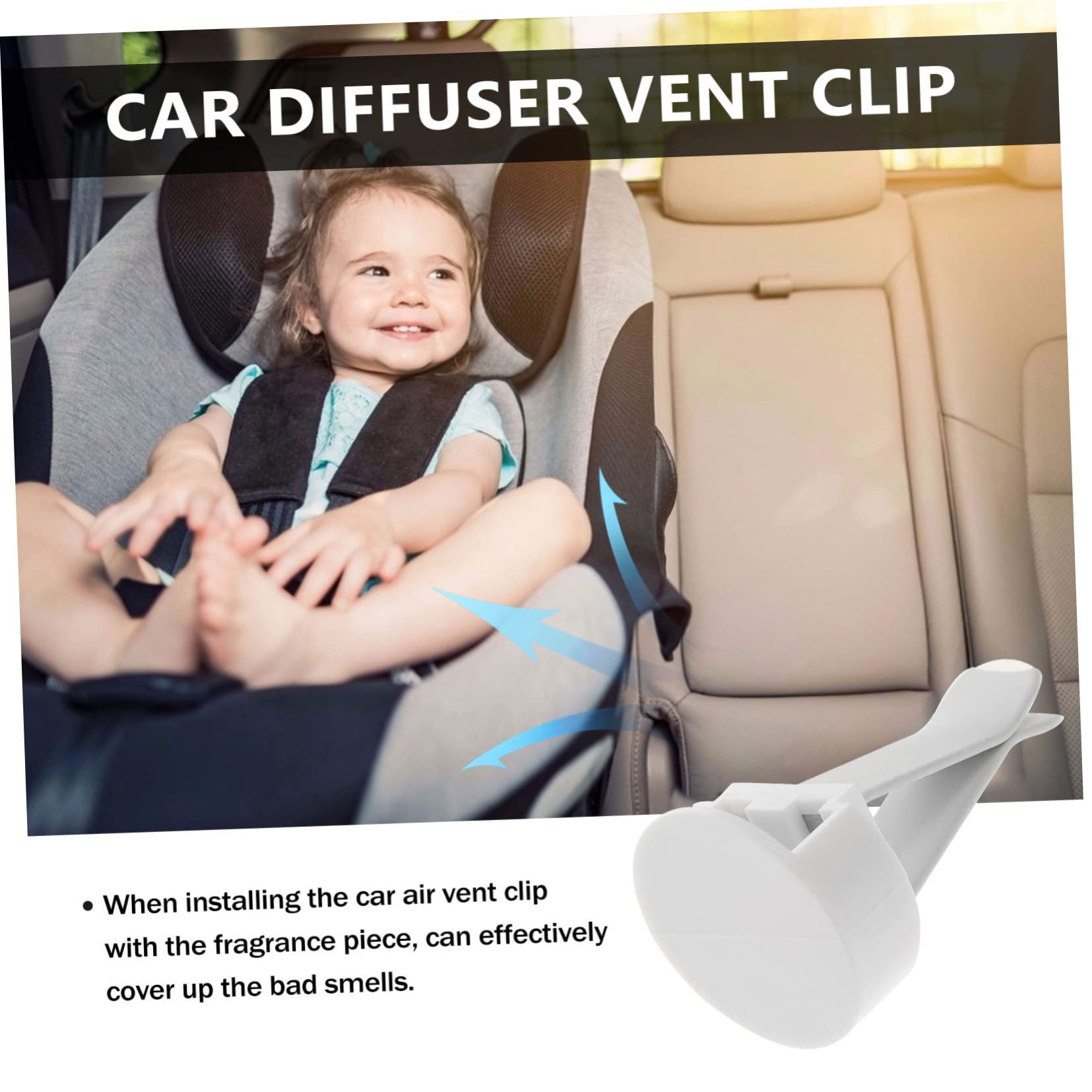 Kit Clip per Bocchetta di Ventilazione Auto 100 Pezzi Metallo Plastica | Bianco, per Auto e Uscita Aria, Decorazione Diy, Lavorazione Affidabile