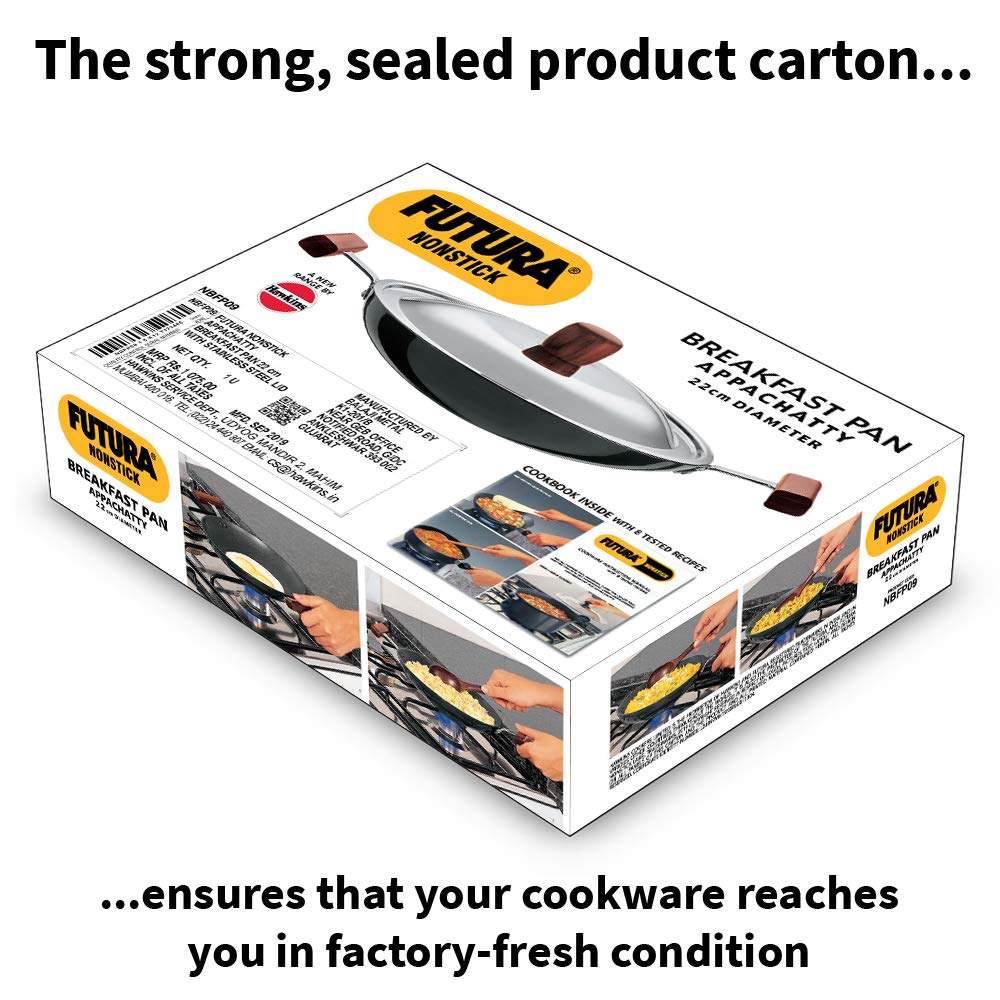 Futura Non-Stick Appachatty Breakfast Pan with Stainless Steel Lid 8.66 IN