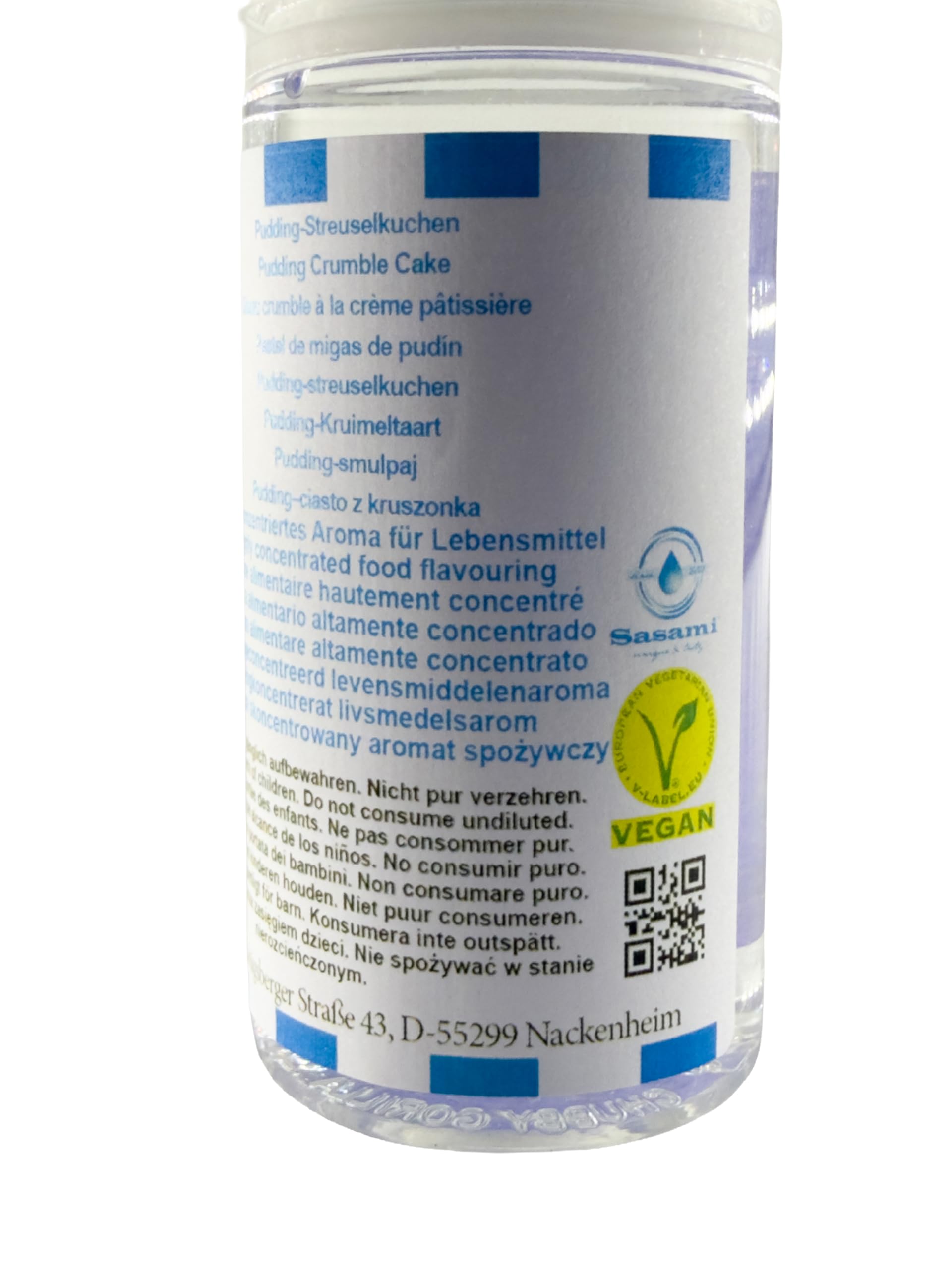 Pastel de migas de pudín aroma concentrado - Vegano - Sasami - 10ml